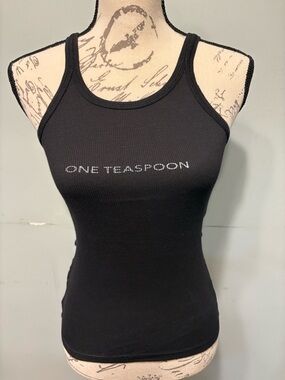 One Teaspoon Ribbed Round Neck Tank Top